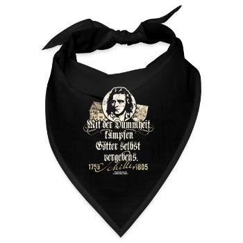 Friedrich Schiller Zitat Dummheit - Bandana - Schwarz - Vorne