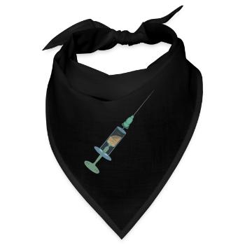 Spritze Impfspritze Syringe Vaccination Impfen - Bandana - Schwarz - Vorne