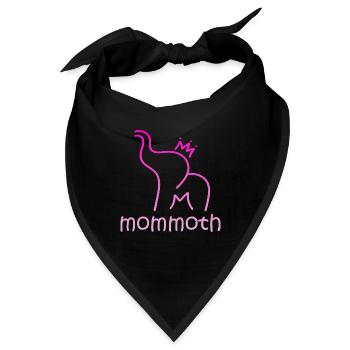 Mammut Elefant Eiszeit Fans und werdende Mütter - Bandana - Schwarz - Vorne