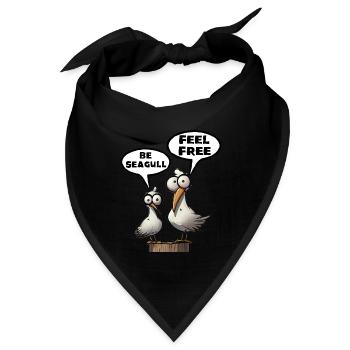 Die Bäädden Möwen - Be Seagull feel free Funshirt - Bandana - Schwarz - Vorne