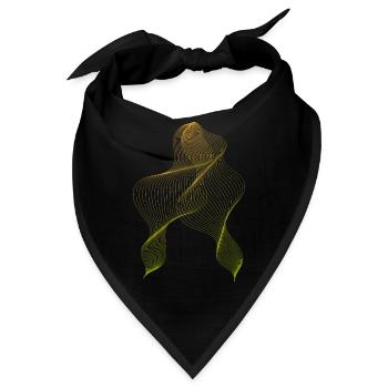 GeoFusion 2: Kühne Formen, modernes geometrisches Design - Bandana - Schwarz - Vorne