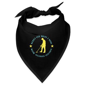 Schatzsucher Schatzsuche Metaldetektor - Bandana - Schwarz - Vorne