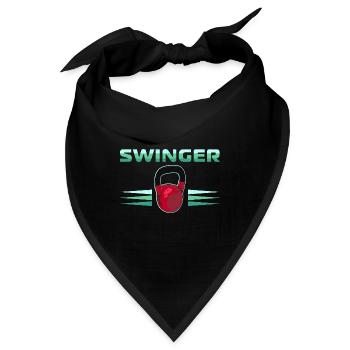 Kettlebell Bodybuilder Muskel Gym Sportler - Bandana - Schwarz - Vorne