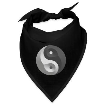 Yin Yang - Bandana - Schwarz - Vorne