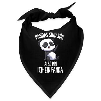 Pandas Sind Süß Ich Bin Süß Pandabär Kawaii - Bandana - Schwarz - Vorne
