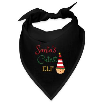 Weihnachtself - Bandana - Schwarz - Vorne