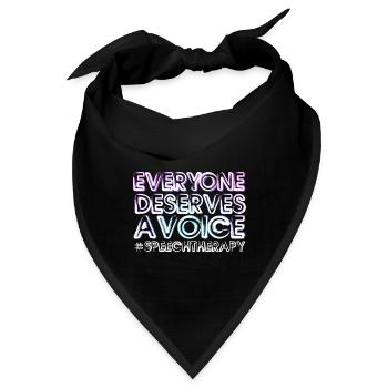 Logopäde Sprachtherapie Sprachtherapeut - Bandana - Schwarz - Vorne