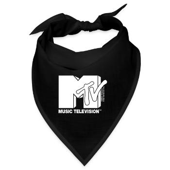 MTV Music Television Logo In Schwarz-Weiß - Bandana - Schwarz - Vorne
