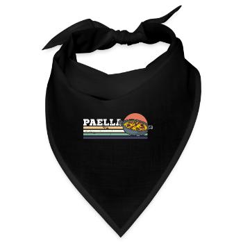 Paella Spanien Gericht Valencia Küche Spruch - Bandana - Schwarz - Vorne