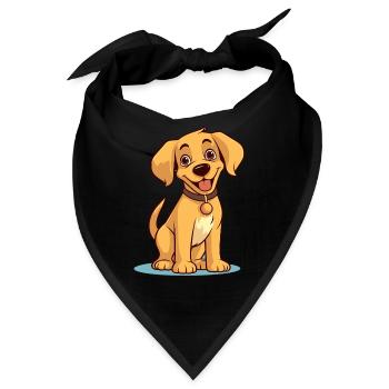 Niedliches Hundedesign für Hundebesitzer - Bandana - Schwarz - Vorne