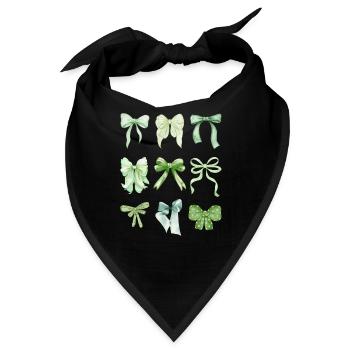 Grüne Schleifen - Bandana - Schwarz - Vorne