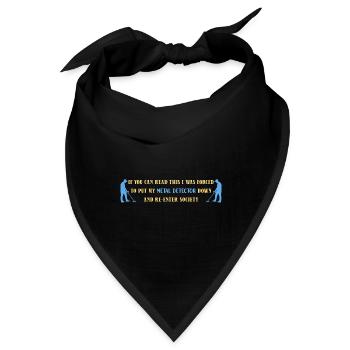 Schatzsucher Schatzsuche Metaldetektor - Bandana - Schwarz - Vorne