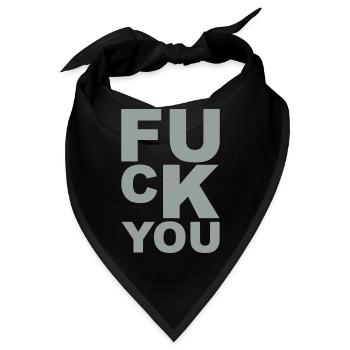fuck you - Bandana - Schwarz - Vorne