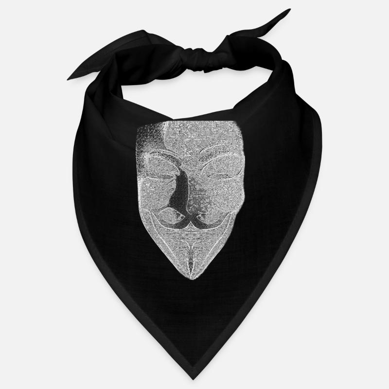 Anonymous v wie vendetta maske - Bandana - Schwarz