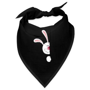 Neugieriges Kaninchen - Bandana - Schwarz - Vorne