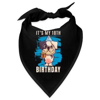 18. Geburtstag - Bandana - Schwarz - Vorne