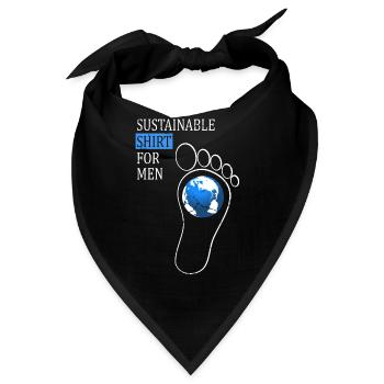 Nachhaltiges Shirt für Männer - Bandana - Schwarz - Vorne