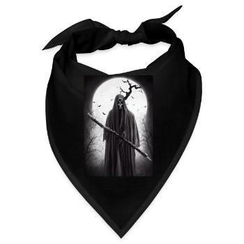 Halloween Death Reaper Sensenmann Schnitter - Bandana - Schwarz - Vorne