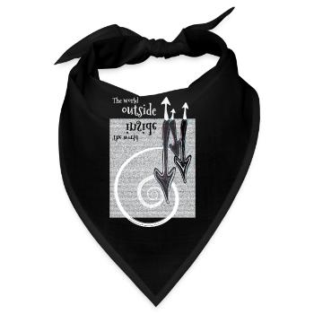 Die innere Welt - Bandana - Schwarz - Vorne