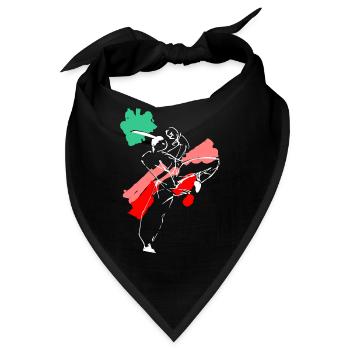 Kungfu Kämpfer Figur - Shaolin Stil - Bandana - Schwarz - Vorne
