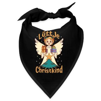 Lüttje Christkind kleines Christkind - Bandana - Schwarz - Vorne