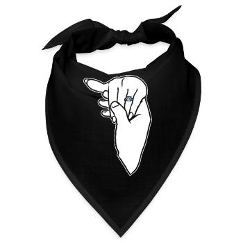 Verlobungs-Ehering-Hand - Bandana - Schwarz - Vorne
