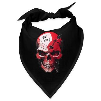 Totenkopf mit Böse Blick - Bandana - Schwarz - Vorne