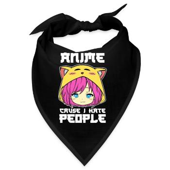 Anime Animation Manga Statement Japan Zeichentrick - Bandana - Schwarz - Vorne