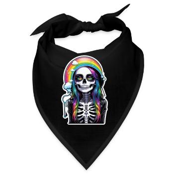 Halloween - Rock & Regenbogen - Bandana - Schwarz - Vorne