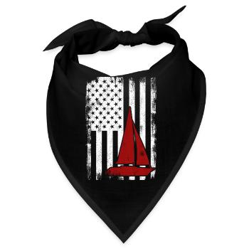 Patriotischer Seemann US - Bandana - Schwarz - Vorne