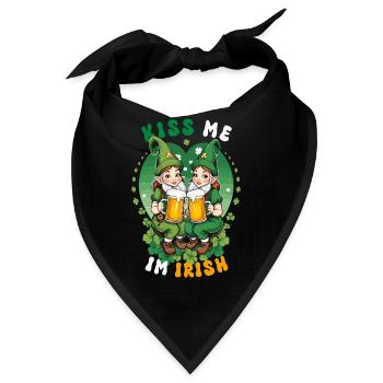 Küss mich, ich bin Irish - Bandana - Schwarz - Vorne