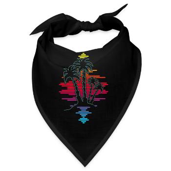 23F 0283 bk - Bandana - Schwarz - Vorne