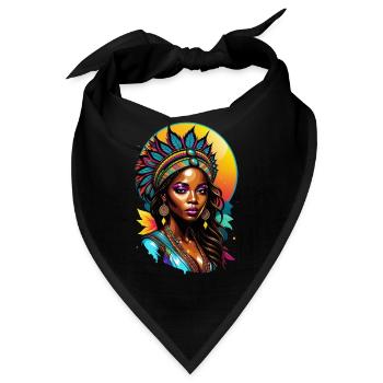 Afro Frau - Schönheit - Bandana - Schwarz - Vorne