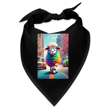 Buntes Stadtschaf - Bandana - Schwarz - Vorne