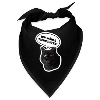 Ich wähle Tierschutz! - Bandana - Schwarz - Vorne