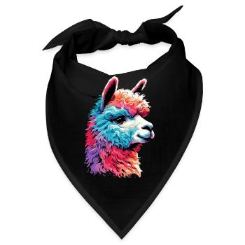 Alpaka - Bandana - Schwarz - Vorne