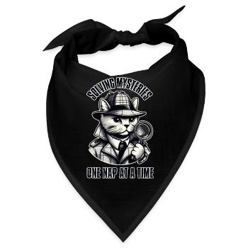 Rätsel lösen, ein Nickerchen nach dem anderen! - Bandana - Schwarz - Vorne