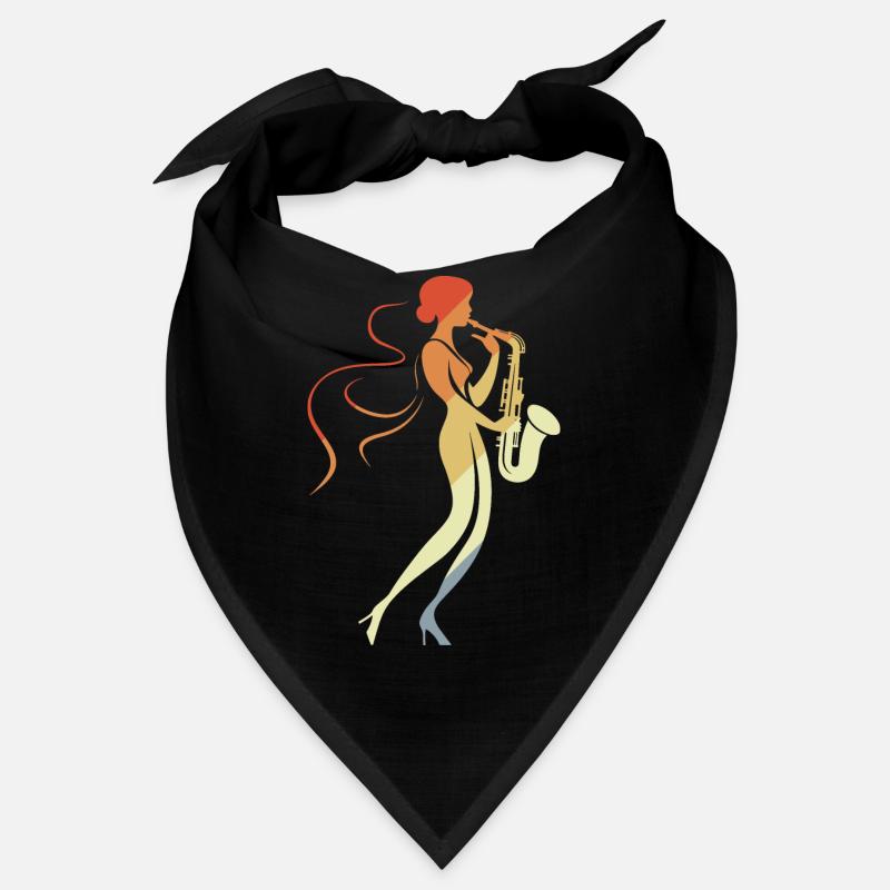 Saxophon Frau Bandana