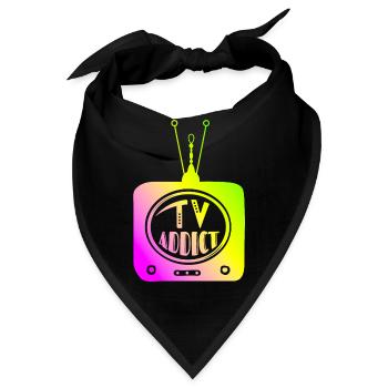 TV Addict - Fernseh süchtig - Bandana - Schwarz - Vorne