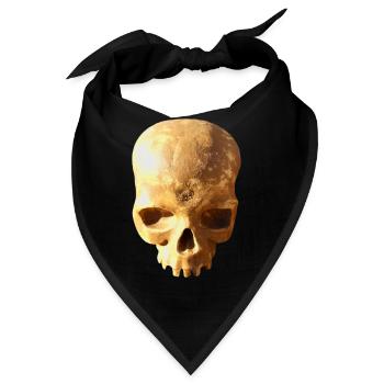 Schädel-Hintergrund - Bandana - Schwarz - Vorne