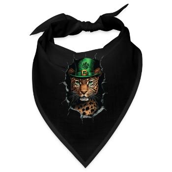 St. Patrick Leopard - Bandana - Schwarz - Vorne