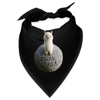 Kosmisches Alpaka - Kosmisches Lächeln! - Bandana - Schwarz - Vorne