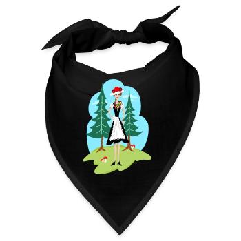 Schwarzwald Mädel Madle - Bandana - Schwarz - Vorne