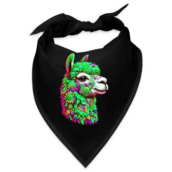 Alpaka - Bandana - Schwarz - Vorne