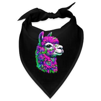 Alpaka - Bandana - Schwarz - Vorne