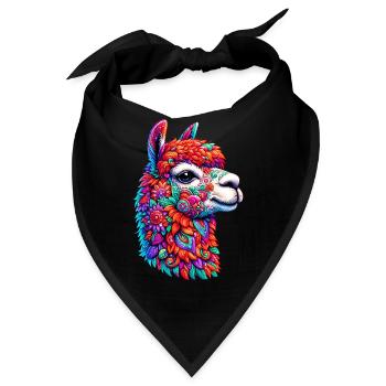 Alpaka - Bandana - Schwarz - Vorne