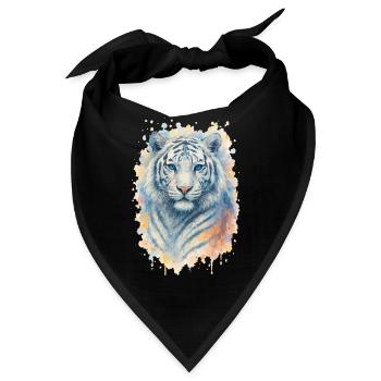 tiger aquarell tier - Bandana - Schwarz - Vorne
