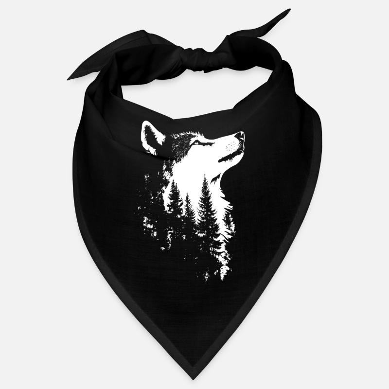 Nordic Wolf Forest Silhouette Bandana