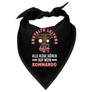 Anstaltsleitung Chef Leitung - Bandana - Schwarz - Vorne