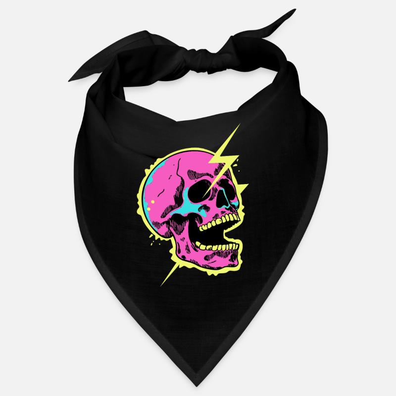 Neon Skull Lightning Burst Bandana